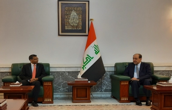 Ambassador Prashant Pise called on H.E. Mr. Nouri Al Maliki, Former Prime Minister of Iraq and Head of State of Law Coalition on 30 April